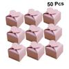 Beavorty 50pcs Heart Shaped Candy Box Elegant Paper Packaging for Wedding Favors Bridal Showers and Showers Easy to Assemble Delicate Design for Special Occasions view 2