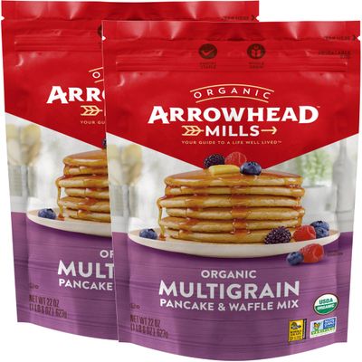 Arrowhead Mills Multigrain Pancake and Waffle Mix, 22 oz (Pack of 2)