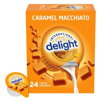 NineLife Basics Coffee Creamer Singles, Caramel Macchiato, 24 Count (Pack of 6)