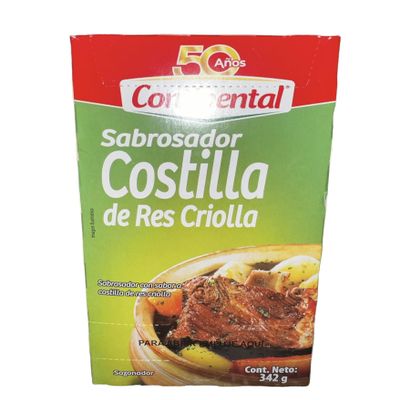Generic SASONADOR CONTINETAL COSTILLA DE RES CRIOLLA 34g (CONSOME), Medium