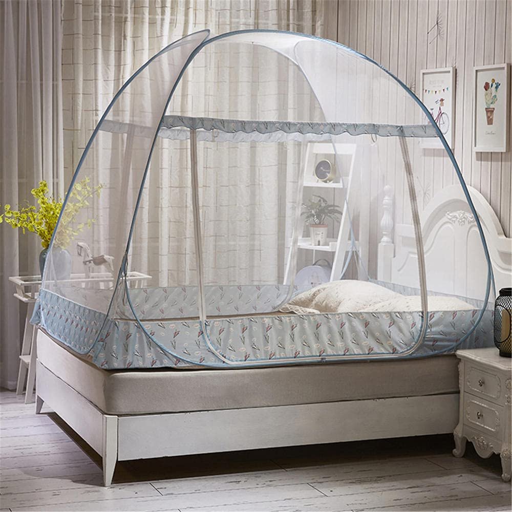Mosquito Net for Bed, Portable Foldable Mosquito Nets, Mosquito Mesh Net, Fine mesh Mosquito Net for Bed, Portable Tent Mosquito net-B_1.8 * 2.0m