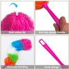 2 Pack 22-Inch Rainbow Reusable Microfiber Dusters,Bendable and Washable Feather Duster for Everyday Cleaning in Home, Library, Office, Car, and More view 3