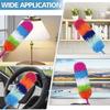 2 Pack 22-Inch Rainbow Reusable Microfiber Dusters,Bendable and Washable Feather Duster for Everyday Cleaning in Home, Library, Office, Car, and More view 4