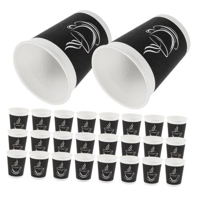 Beavorty 50pcs Coffee Cups - Paper Cups for Hot Cold Beverages Multi-functional Drinking for Parties Travel and Events Coffee