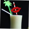 minkissy Drinking Straws 50 Pcs Red Paper Straws Wedding Ideal for Cocktail Smoothie view 3