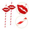 minkissy Drinking Straws 50 Pcs Red Paper Straws Wedding Ideal for Cocktail Smoothie view 4