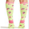 Cherokee Women's 10-15mmHg Compression Socks  Fun Print Knee Highs with Light Support, Soft Feel - PRINTSUPPORT, Plus, Strawberry Patch view 3