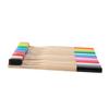 Hoement 4pcs Biodegradable Bamboo Toothbrush Soft Bristle Eco-Friendly Brushes for Home Travel Ergonomic Design Grey with Durable Bamboo Handle Oral Care view 1