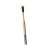 Hoement 4pcs Biodegradable Bamboo Toothbrush Soft Bristle Eco-Friendly Brushes for Home Travel Ergonomic Design Grey with Durable Bamboo Handle Oral Care view 3