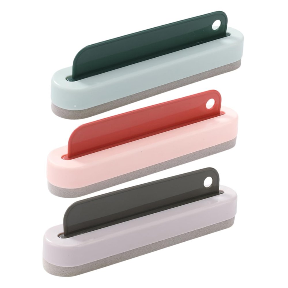 Ciieeo 3pcs Reusable Set Multifunctional Window Scraper and Shower Door Wiper Convenient for Home Use Water Tool in Pink Green and Gray