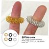 Beavorty 9pcs Acupressure Finger Massage Ring Portable Metal Rings for Stress Relief and Focus Enhancement Colors Gold Silver Black Durable Finger Massager for Tired view 3