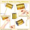 600 Yards Gold Curling Ribbon 1/5 Inch Balloon String Ribbon Metallic Gold Ribbons for Gift Wrapping Balloon Art Crafts Wedding Party Decorations view 3