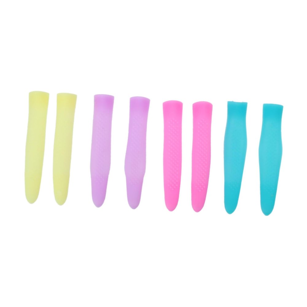 4 Pairs Cuticle Trimmer Handle Silicone Sleeve for Manicure Tools