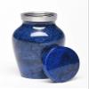 At Peace Memorials Alloy Cremation urn for Ashes - Jewel Marble Stone 3 Cubic Inches (Blue) view 2