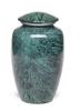 At Peace Memorials Alloy Cremation urn for Ashes - Jewel Marble Stone 200 Cubic Inches (Green) view 1
