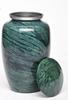At Peace Memorials Alloy Cremation urn for Ashes - Jewel Marble Stone 200 Cubic Inches (Green) view 2