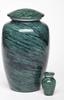 At Peace Memorials Alloy Cremation urn for Ashes - Jewel Marble Stone 200 Cubic Inches (Green) view 3