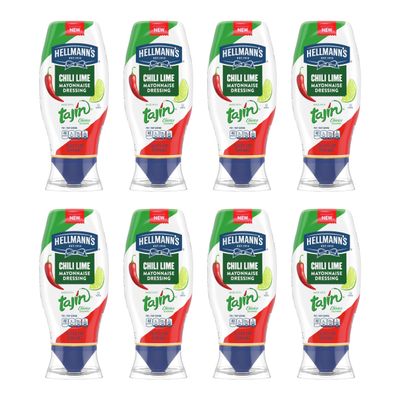 Hellmann's Mayonnaise Dressing 8 Count Chili Lime for Grilled Corn, Tacos, Grain Bowls & More, with Tajn Clsico Seasoning, Real Ingredients & No Artificial Flavors, 11.5 oz