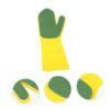 Outanaya Reusable Cleaning Gloves for Kitchen and Household Flocked Liner Water Resistant Dishwashing Gloves Yellow-green Right Hand view 4
