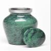 At Peace Memorials Alloy Cremation urn for Ashes - Jewel Marble Stone 3 Cubic Inches (Green) view 2