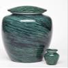 At Peace Memorials Alloy Cremation urn for Ashes - Jewel Marble Stone 3 Cubic Inches (Green) view 3