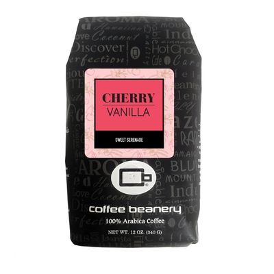 Cherry Vanilla Coffee by Coffee Beanery | 12oz Flavored Coffee Ground Medium Roast Coffee | 100% Specialty Arabica Coffee Ground | Gourmet Coffee | Flavored Coarse Ground Coffee Medium Roast