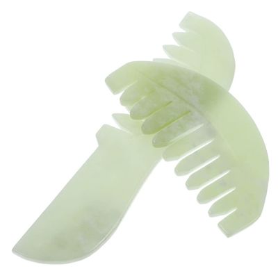 FOMIYES 2pcs Jade Comb Head Acupoint Massage Combs Jade Scalp Massage Combs Scalp Massagers Scraping Comb for Head Scalp Comb Scalp Massage Tools Scraping Combs Scraping Comb for Scalp, 14X4CM, Green