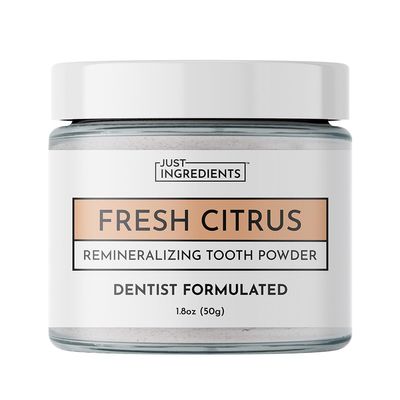 Remineralizing Tooth Powder  Fluoride-Free Oral Care  Gently Cleans & Whitens  Supports Strong Teeth & Fresh Breath  Vegan, Non-GMO, Made with Clean Ingredients (Regular, Fresh Citrus)