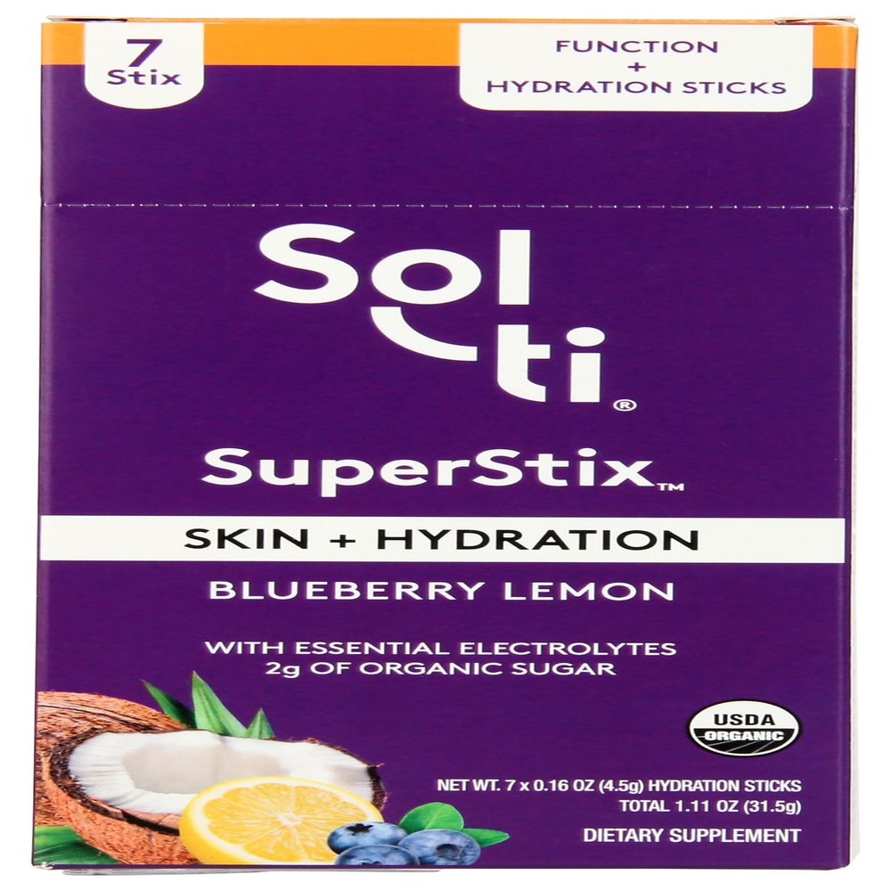 Sol Ti Organic Blueberry Lemon Hydration Plus Skin 7 Count, 0.16 OZ