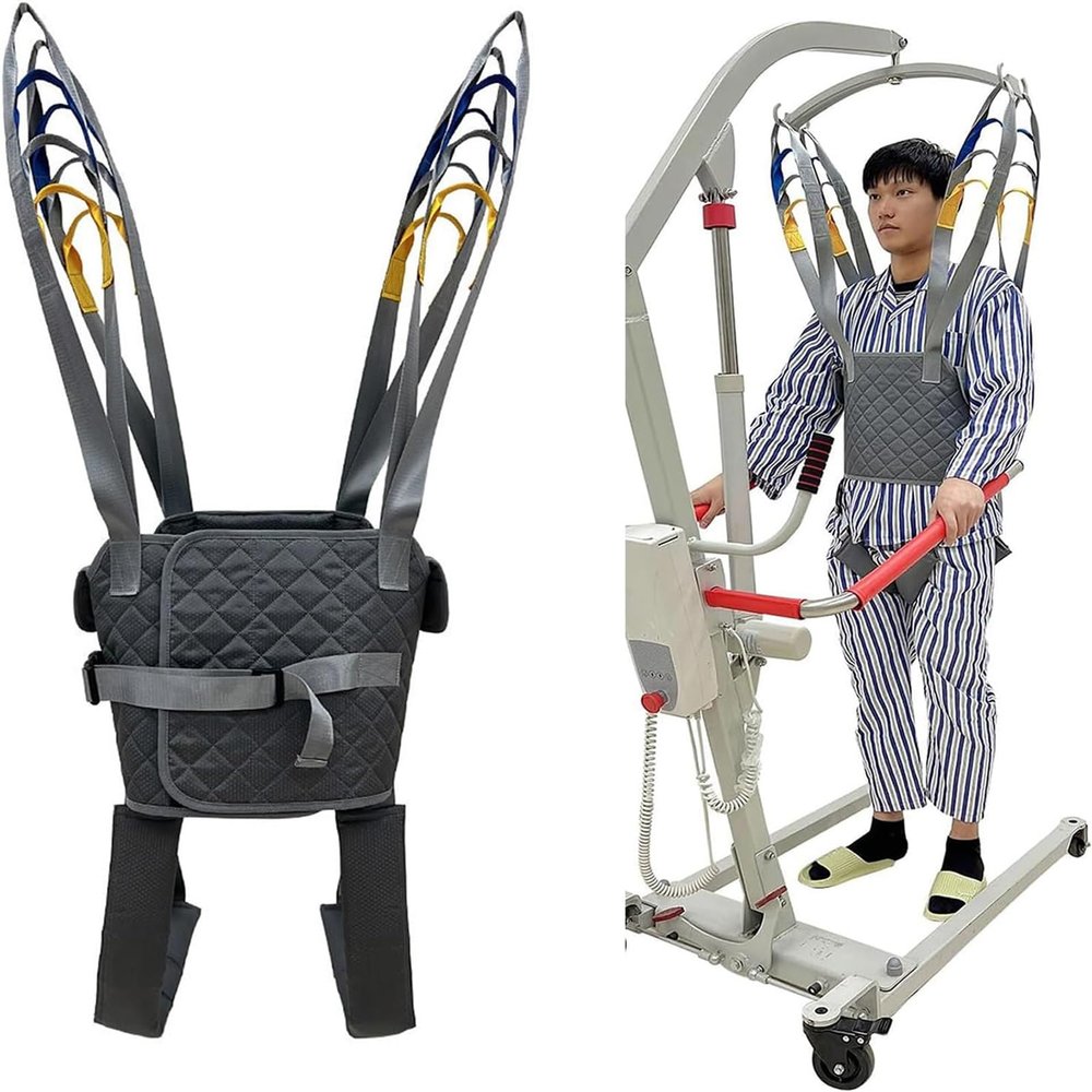 CEEBUS Patient Lift Slings Walking Standing Aids, Adjustable Patient Assisted Walking Harness,Rehabilitation Aid Gait Training Device,for Thigh Hip Waist Lumbar Back Supports Leg Exercise (Size : L)