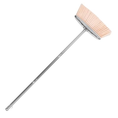 Beaupretty Long Handle Broom with Stainless Steel Handle Heavy Duty Kitchen and Household Cleaning Tool for Efficient Dust and Hair Sweeping for Indoor and Outdoor Use