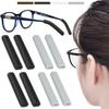 4 Pairs Silicone Glasses Ear Cushion, Eye Glasses Ear Grippers Anti Slip, Glasses Ear Grips Non Slip, Eyeglass Ear Cushions for Pain, Temple Sleeves Tips Ear Pads for Glasses Slip Preventer (BLK&Gry) view 1