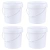 Waikhomes 4 Pack 4 Gallon Pet Food Storage Container, All Purpose Round Pail with Handle and Airtight Lid to Lock in Freshness, White Bucket with Lids view 1