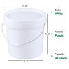 Waikhomes 4 Pack 4 Gallon Pet Food Storage Container, All Purpose Round Pail with Handle and Airtight Lid to Lock in Freshness, White Bucket with Lids view 2