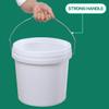 Waikhomes 4 Pack 4 Gallon Pet Food Storage Container, All Purpose Round Pail with Handle and Airtight Lid to Lock in Freshness, White Bucket with Lids view 4