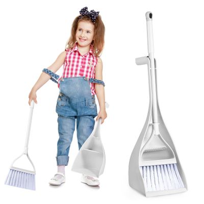 ABOOFAN 1 Set Mini Broom Standing Dustpan Household Cleaning Tools Small Standing Broom Detailing Brush Broom with Dustpan Floor Cleaning Broom Dust Pan Cleaning Small Dustpan Hand Broom