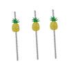minkissy 12pcs Pineapple-themed Paper Straws for Parties Drinking Straws for Juices Shakes Smoothies Iced Fun Party Supplies view 1
