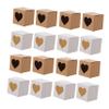 Beavorty 60Pcs Heart-shaped Kraft Paper Boxes 5cm Square Window Colors for Presents Parties and Special Occasions Color view 1