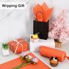 BEISHIDA 100 Sheets Orange Tissue Paper Bulk, Wrapping Tissue Paper for Gift Bags, 14 x 20 Inch Gift Wrap for Halloween Thanksgiving Fall Graduation DIY Crafts Holiday Flowers view 3