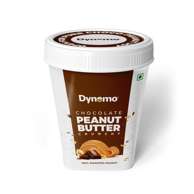 Dynemo 2.2lb Chocolate Crunchy Texture 35.274 Ounce Peanut Butter in in Powdered Peanut Spread From Real Roasted Pressed Peanuts IML Packing Chocolate Peanut Butter, Jar. (2.2lb, 1 KG, Crunchy)