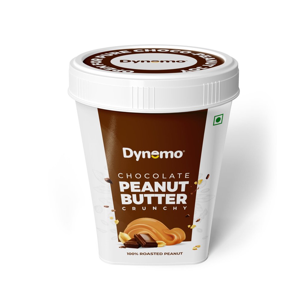Dynemo 2.2lb Chocolate Crunchy Texture 35.274 Ounce Peanut Butter in in Powdered Peanut Spread From Real Roasted Pressed Peanuts IML Packing Chocolate Peanut Butter, Jar. (2.2lb, 1 KG, Crunchy)