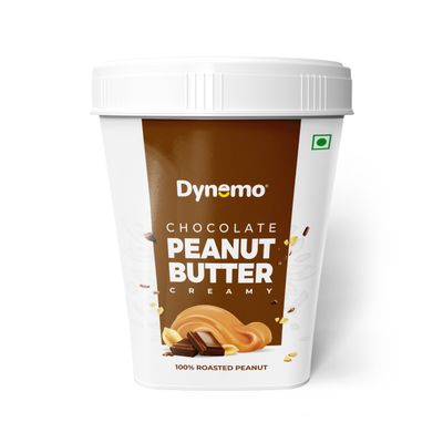 Dynemo 2.2lb Chocolate Creamy Texture 35.274 Ounce Peanut Butter in Powdered Peanut Spread From Real Roasted Pressed Peanuts IML Packing Peanut Butter, Jar. (2.2lb, 1 KG, Creamy)