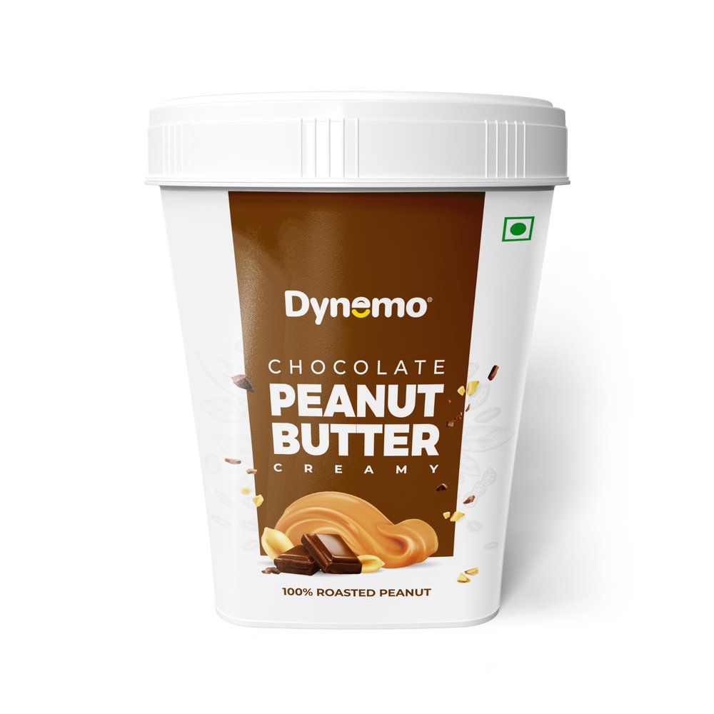Dynemo 2.2lb Chocolate Creamy Texture 35.274 Ounce Peanut Butter in Powdered Peanut Spread From Real Roasted Pressed Peanuts IML Packing Peanut Butter, Jar. (2.2lb, 1 KG, Creamy)