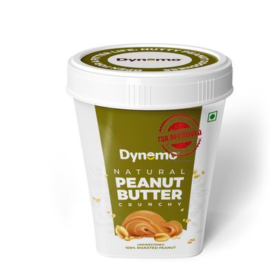 Dynemo All-Natural Creamy Texture 17.6 Ounce Peanut Butter in Powdered Peanut Spread From Real Roasted Pressed Peanuts IML Packing Peanut Butter, Jar. (1.10 lb, Creamy)