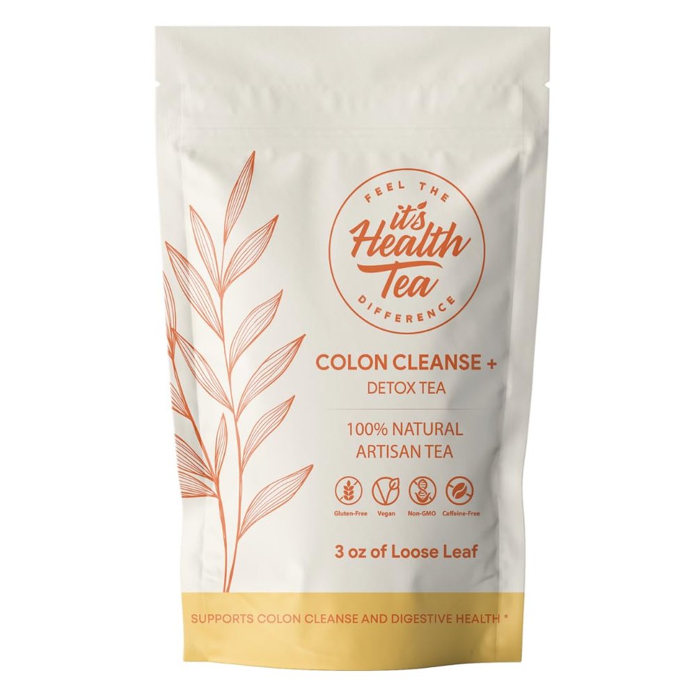 Colon Cleanse + Detox Herbal Tea (3 oz Loose Leaf + 35 Empty Tea Bags Included)  Caffeine-Free  Supports Gentle Regularity & Digestive Balance  Formulated by Herbalists