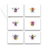 Aria Rae Design Rainbow Bee Cards, Set of 12, Blank Notecards, Bee Notecards, All occasion cards, watercolor note cards, greeting card set, blank inside, greeting card assortment view 1