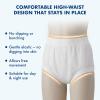 AQX Adult Plastic Pants, Reusable Waterproof Underwear for Incontinence, Leakproof High Waist Cloth Diaper Covers 2Pcs (BlackWhite-2Pcs, 2XL) view 3