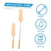 minkissy Extendable Microfiber Duster for Household Cleaning Washable Dust Cleaner Tool for Hard Reach Areas for Cars Computers and Home Use Orange White view 4