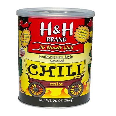 30 Minute Chili Mix - Southwestern Chuck-Wagon Style - Mild (20 Oz Can. Makes 16-ea. 40-Oz Batches of Chili)
