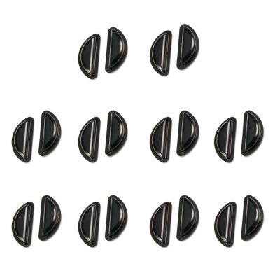 10 Pairs Silicone Adhesive Eyeglass Nose Pads, 3.5mm Thickness Adhesive Anti Slip Glasses Nose Grips with Air Bag(Black)